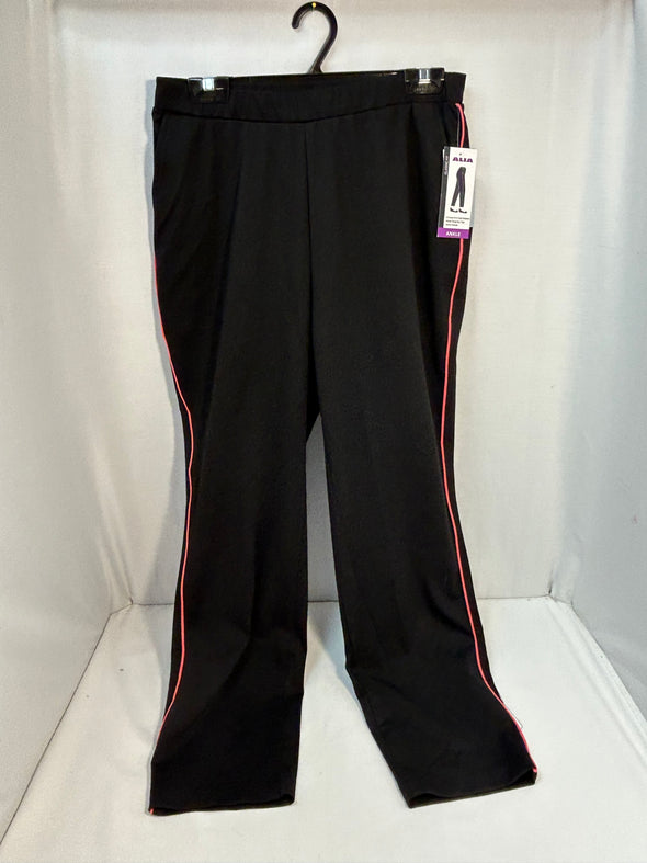 Ladies Active Wear Pants, Black/Red, Size 12