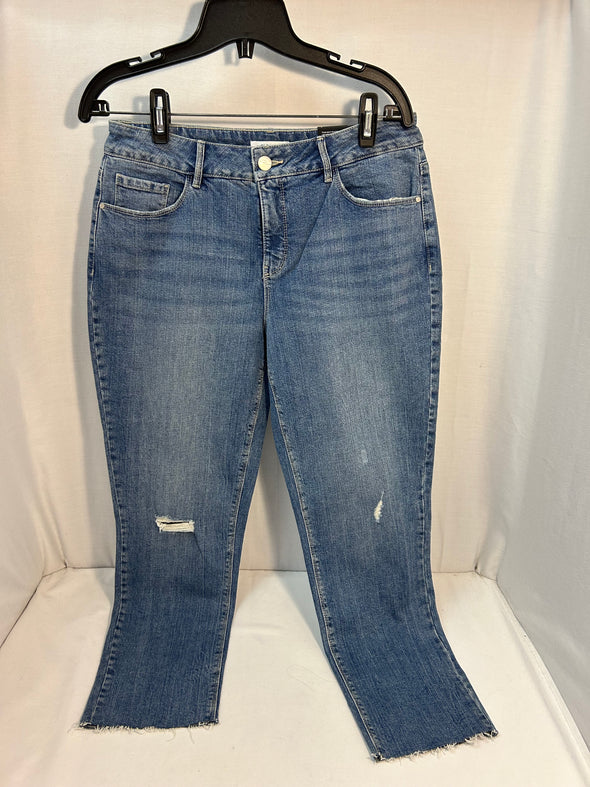 Ladies Mid-Rise Crop Jeans, Navy, Size 8, NEW With Tags