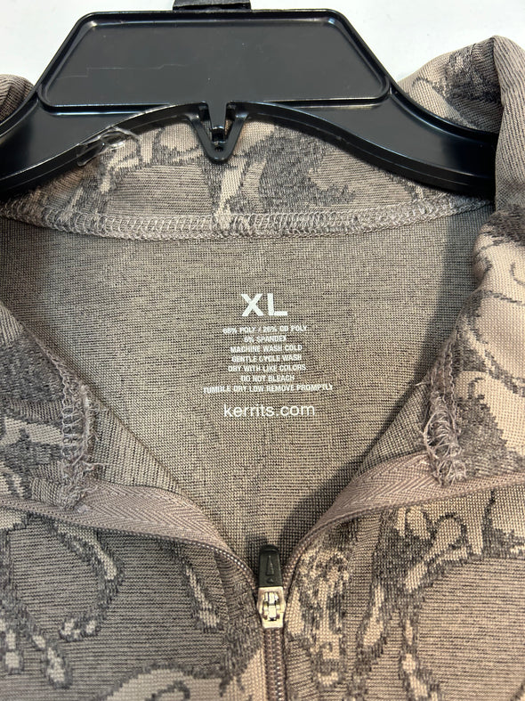Men’s Long Sleeve Pullover Shirt, 1/4" Zip Front, XL