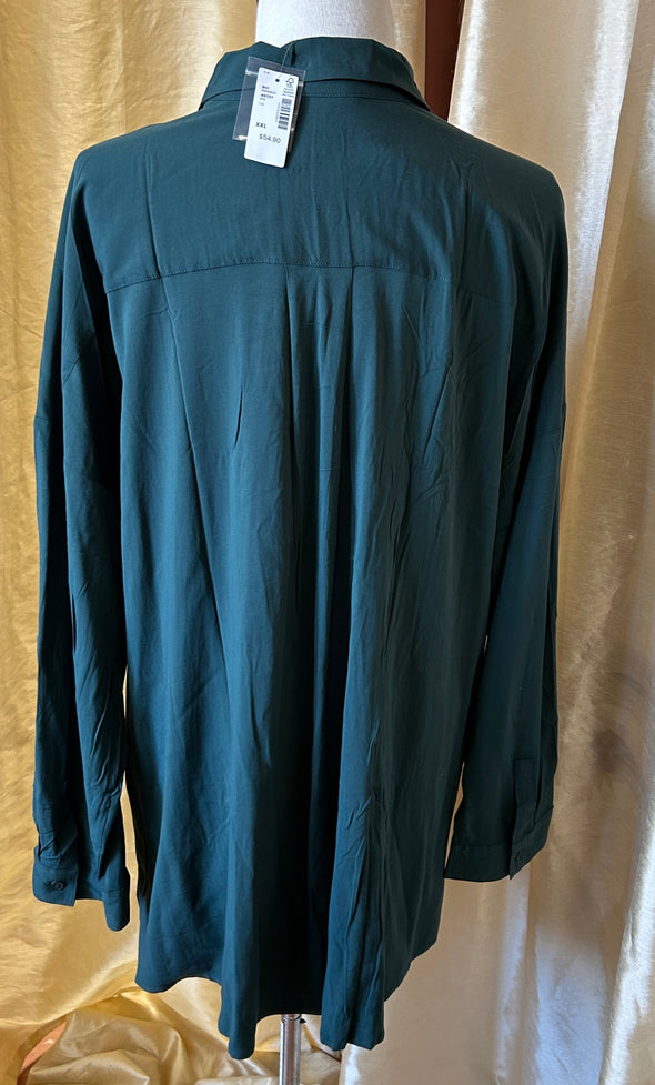 Women’s Jade Green Plus Size Shirt/Tunic, 2XL