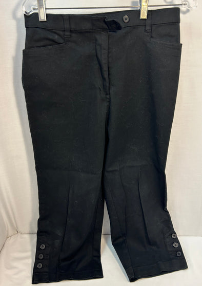 Ladies Capri Pants, Black Size 10, Cotton/Spandex Blend, NEW