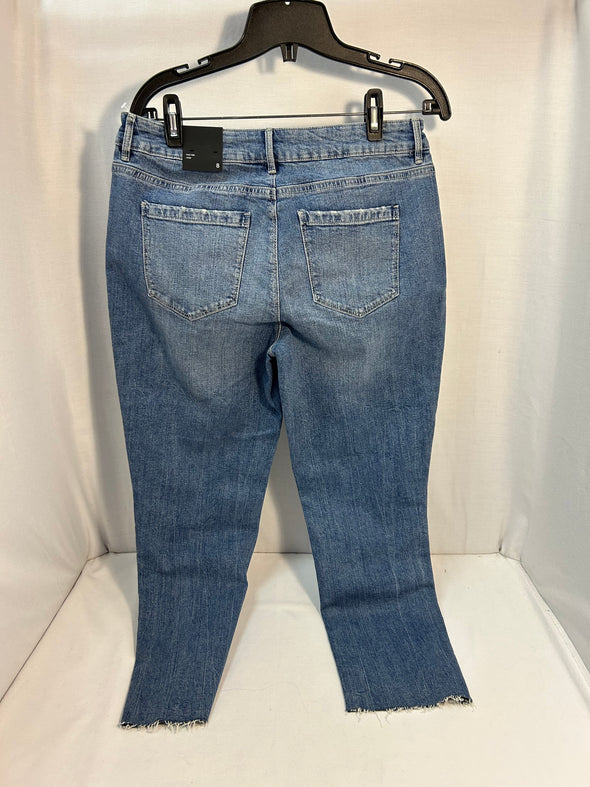 Ladies Mid-Rise Crop Jeans, Navy, Size 8, NEW With Tags