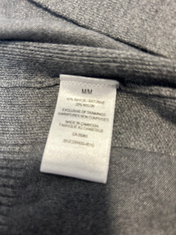 Long Sleeve Grey Cardigan, Size Medium