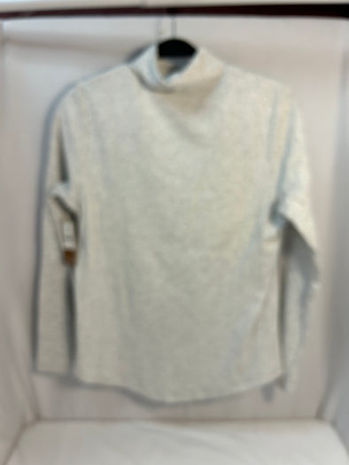 Ladies Light Grey Turtle Neck Pullover Top, Size Large
