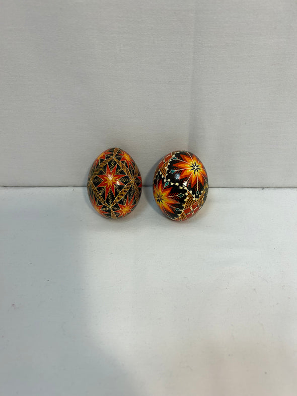 2 Hand Painted Eggs, 3",