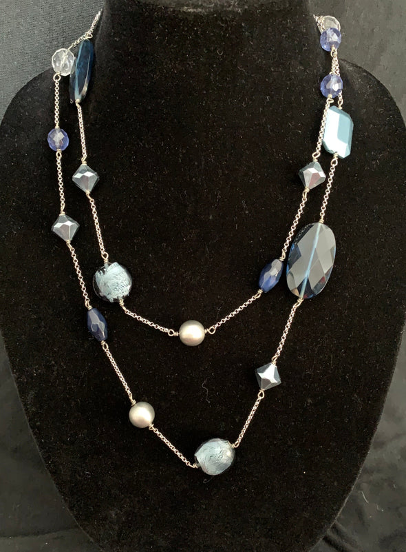 Lia Sophia Blue Stone Necklace