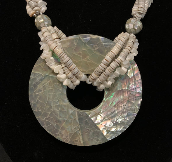 Shell Necklace and Earrings