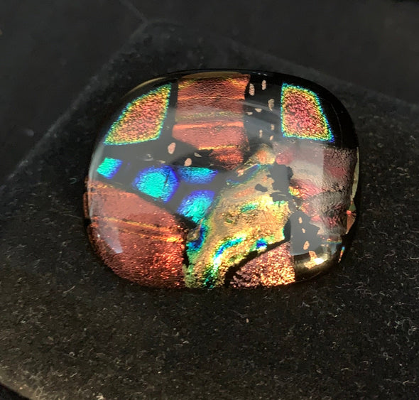 Dichroic Glass Pendant and Brooch