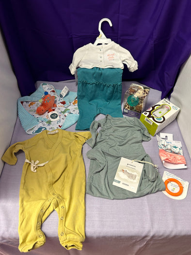 10 Piece Infant Layette Set, 0-3 Months Sizes, All New With Tags