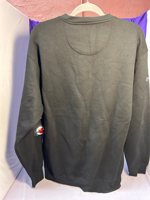 Men’s Long Sleeve Fleece Lined Pullover Black Size Large, NEW