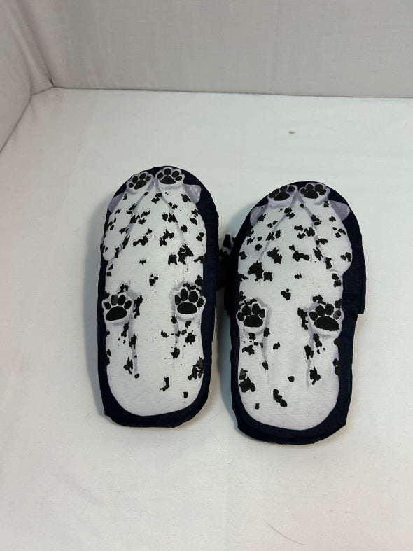 Dalmatian Slippers, Black & White, One Size