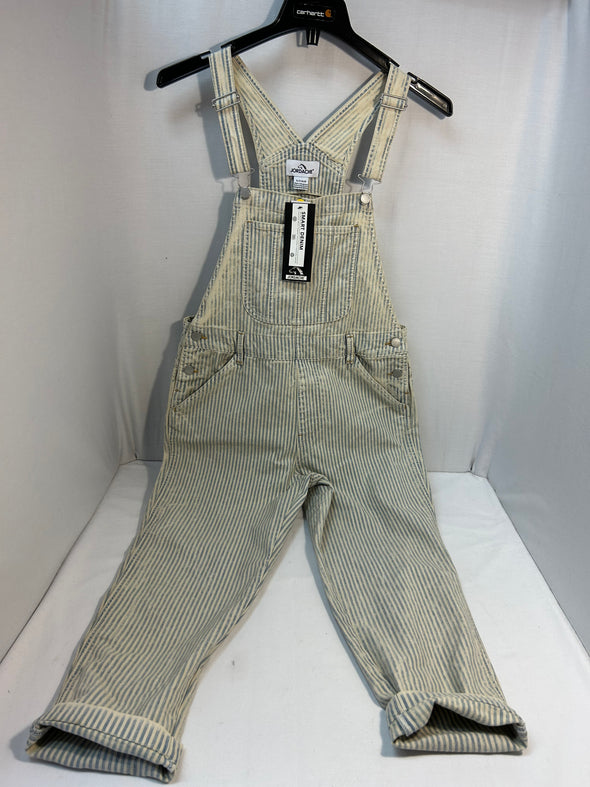 Relaxed Fit, Bib & Design Overalls, Stripe Blue, Size Small