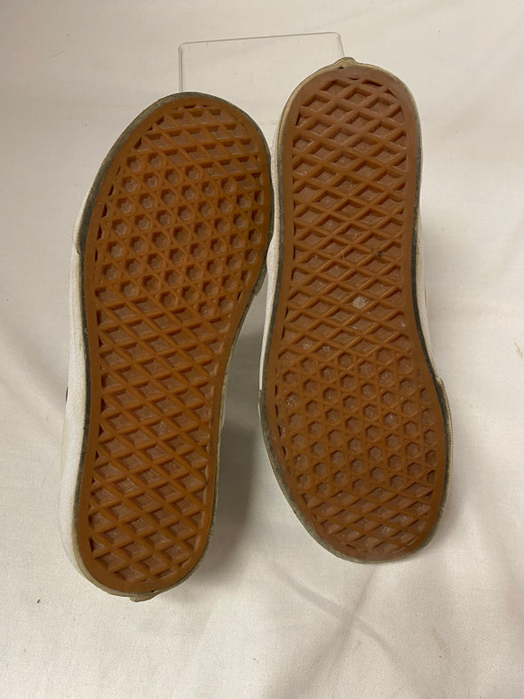 Ladies Leather Slip-On Walking Shoes, Size 6.5, Creamy White