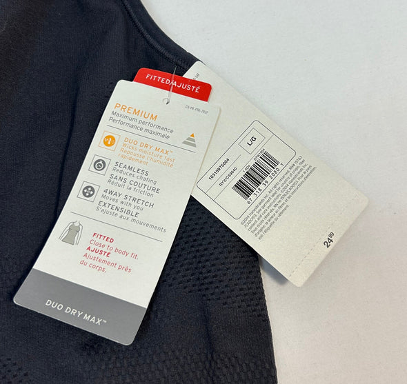 Ladies Active Wear Performance Top, Grey, Size Large, NEW