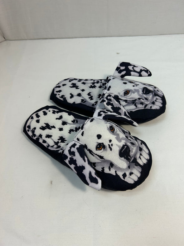 Dalmatian Slippers, Black & White, One Size