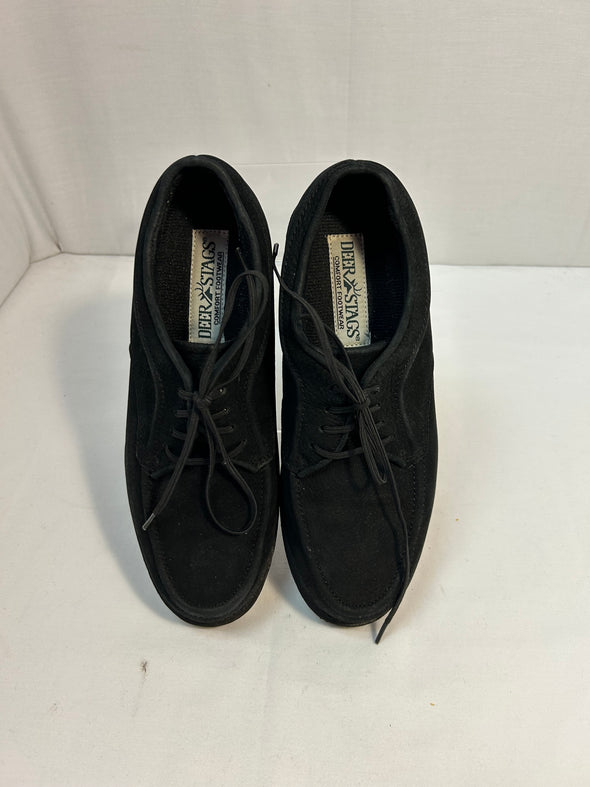 Men's Comfortable Lace-Up Walking Shoes, Black, Used, Size 8.5W