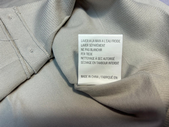 Ladies Long Sleeve V-Neck Sweater, Taupe, Size XL, New