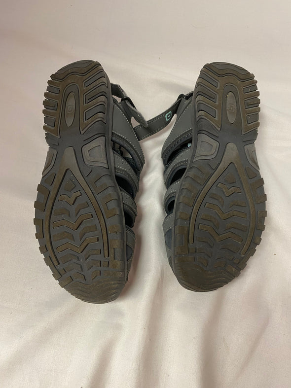 Men's Grey Sandals Size 10, Gently Used
