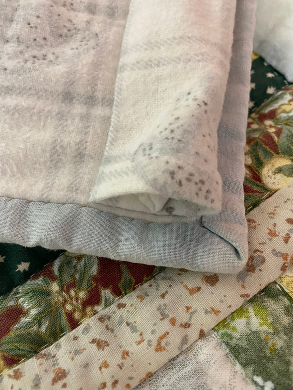 Reversible Patchwork Wall Hanging/Lap Quilt Multi Colour 26" x 40"