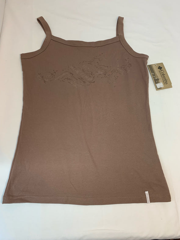 Ladies Athletic Top, Tee Straps, Taupe Size Large