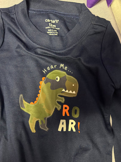 4 Piece Infant Boys Dinosaur Themed Set, 12 Months Size, New With Tags