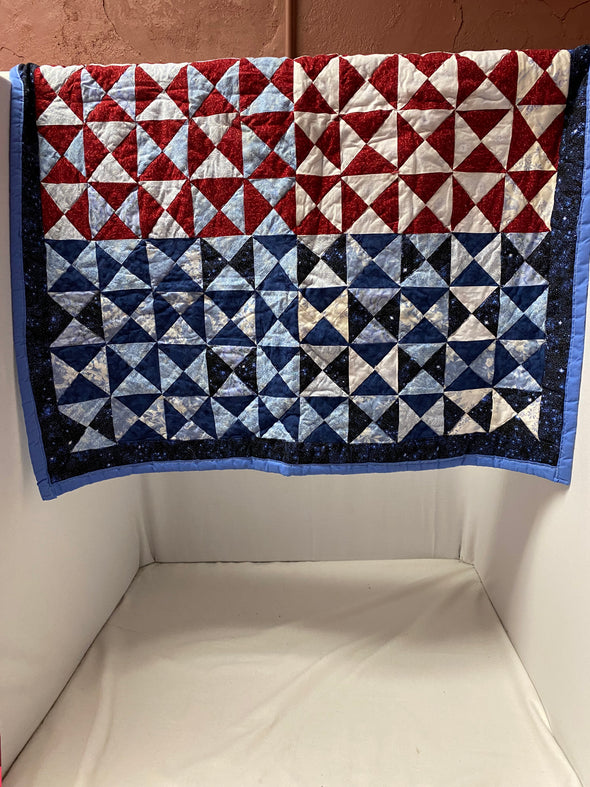 Hand Made Lap Quilt, 31.5" x 40"