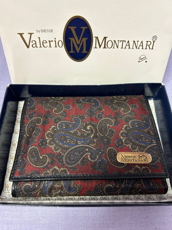 Paisley Print Wallet, 6", Holds 2 Credit Cards, ID Window, NEW