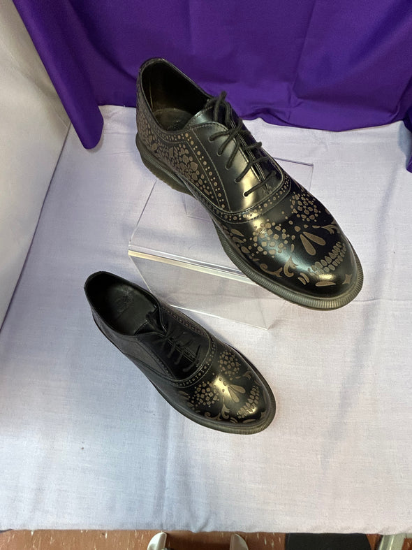 Men’s Leather Oxford Shoes, Black, Size 11
