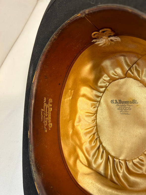 Vintage Black Felt Men's Bowler Hat in Excellent Condition, Med