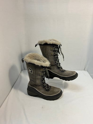 Ladies Tall Winter Boots, Grey,(Lg)