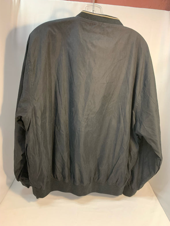 Men’s Long Sleeve Windbreaker Pullover Top, Black Size Large, NEW