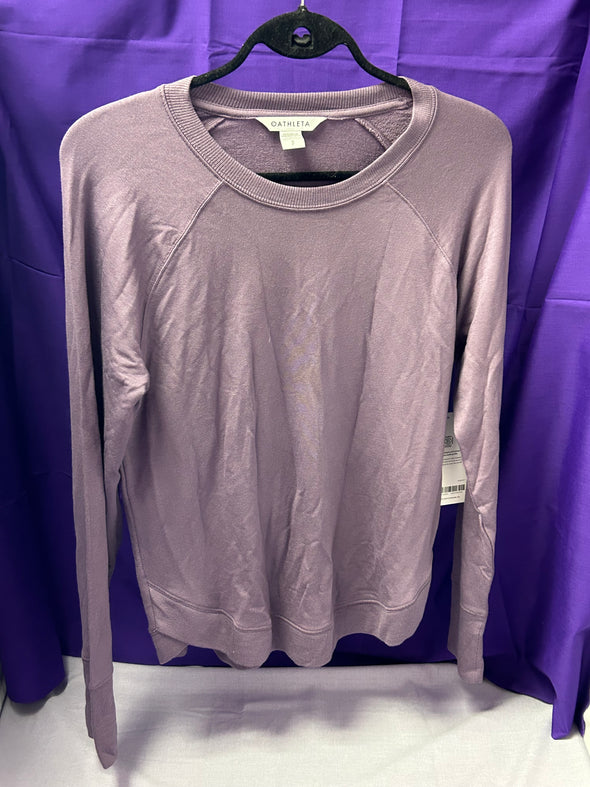 Long Sleeve Athletic Sweat Shirt, Purple, Size Small, New With Tags
