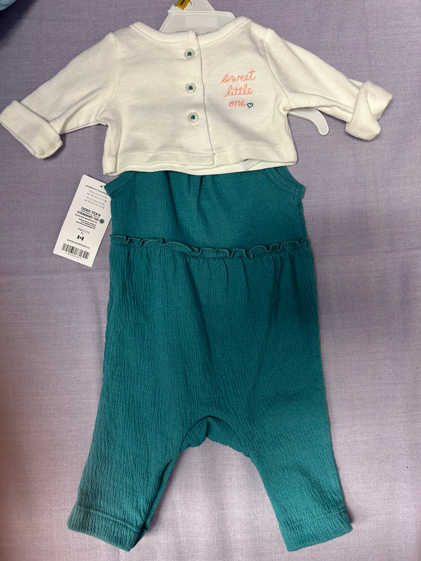 10 Piece Infant Layette Set, 0-3 Months Sizes, All New With Tags