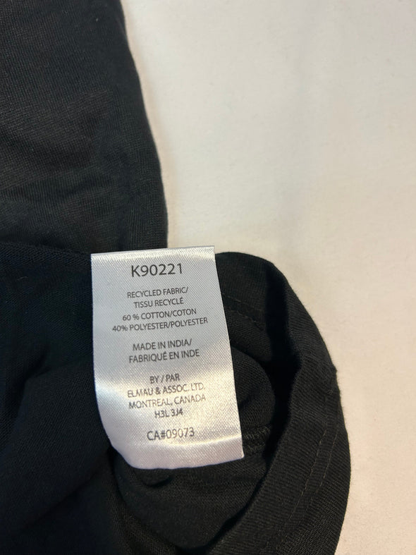 Men's Black Short Sleeve T-Shirt, Cotton/Polyester, Size M, NEW