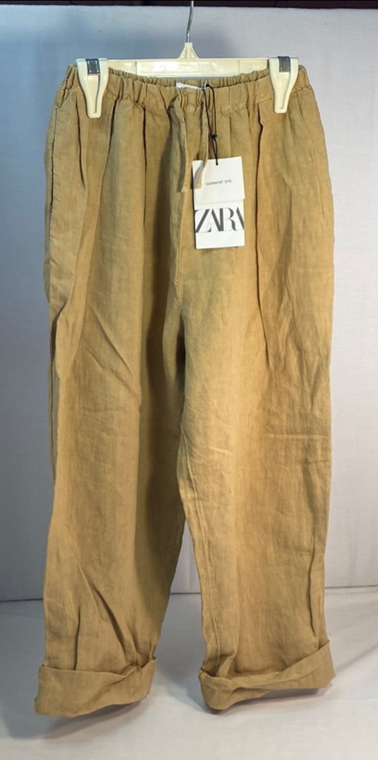 Children's 100% Linen Pants, Tan, Size 13/4, 20" Waist, NEW