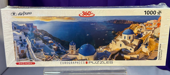 1000 Piece Jigsaw Puzzle, 35.6"x25.4" Santorini Greece, NEW