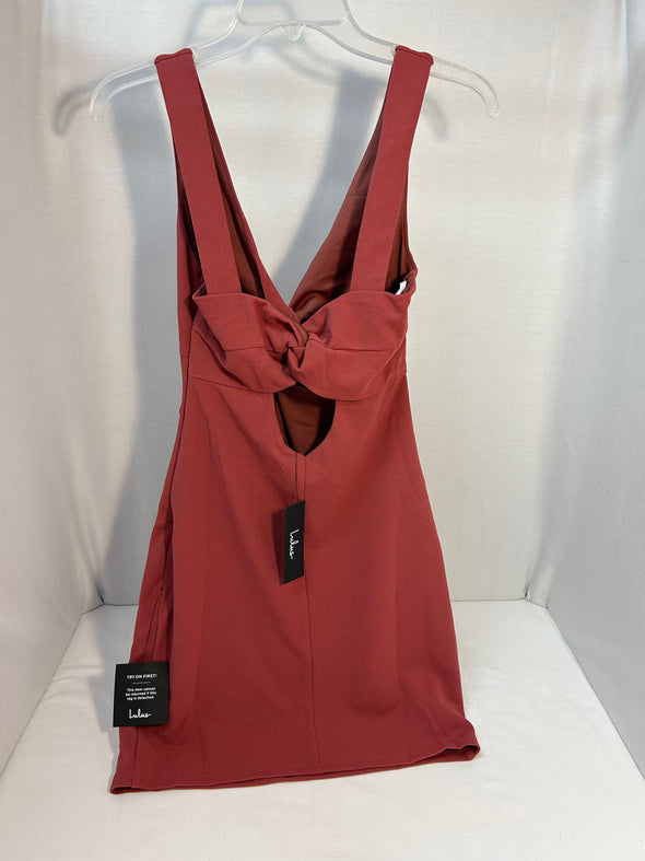 Ladies Elegant Sleeveless Dress, Wine, Size Medium, NEW