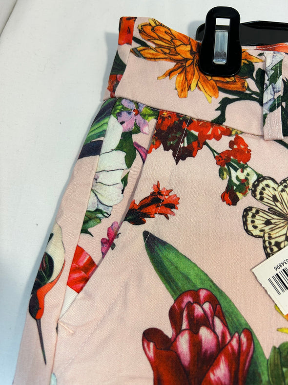 Ladies Floral Pants, Multi Colour, Pockets, High Waist, Size 12