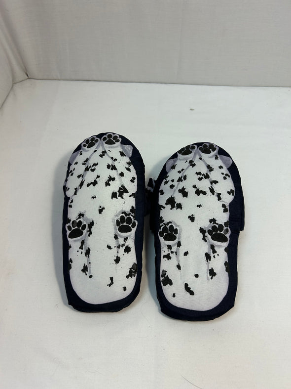 Dalmatian Slippers, Black & White, One Size