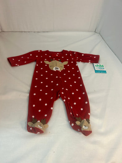 Infant Christmas Onesie, Red, Size 0-3Months , NEW