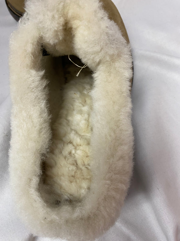 Outdoor Shoes, Taupe Suede Leather with Cozy Lining, Size 8