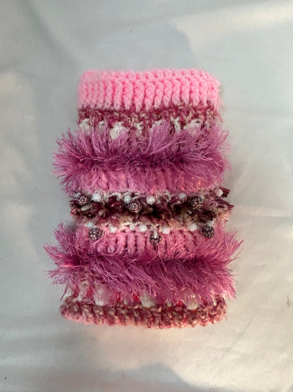 Knittted & Crocheted Twiddle Muffs, 10.5" x 7"