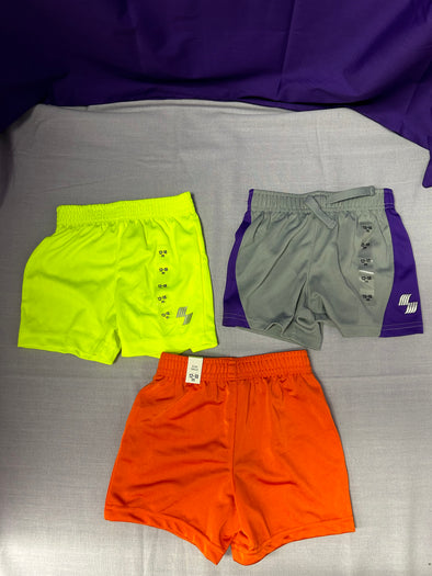 3 Pair Toddler Sports Shorts, Size 12-18 Months, New With Tags