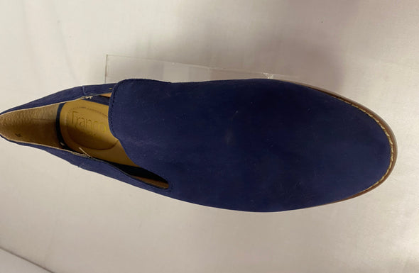 Ladies Casual Slip-On Blue Suede Loafer Shoes, Size 9.5M