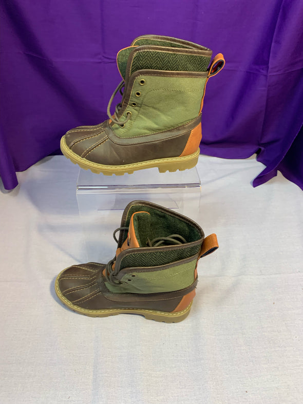 Children's Duck Boots, Mid Calf, Lace Up, Size 13