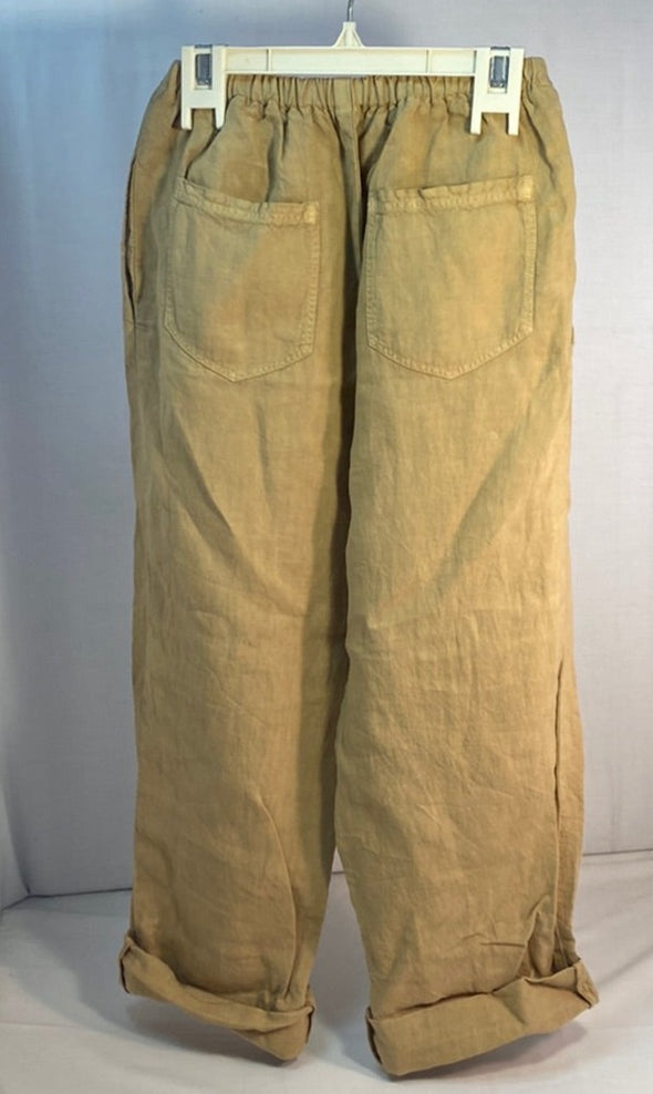 Children's 100% Linen Pants, Tan, Size 13/4, 20" Waist, NEW