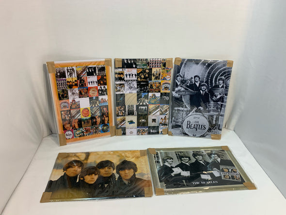 5 Commemorative Sepia Wall Plaques, 8" x 12"