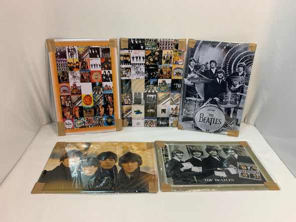5 Commemorative Sepia Wall Plaques, 8" x 12"