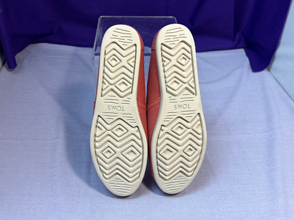 Ladies Slip-On Shoes, Glittery Coral, Size 9, NEW