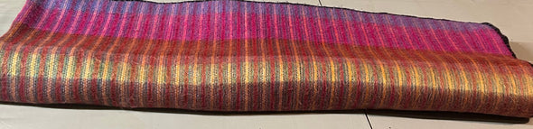 Wool Blanket, 66" x 90" Jewel Tones, In New Condition